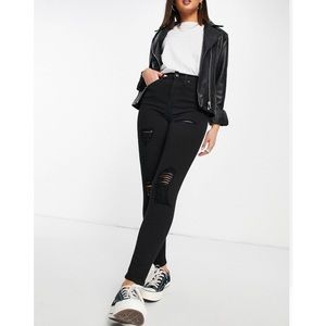 NWOT Topshop Jamie High Waist Super Ripped Skinny Jeans